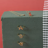 LETRA A TORMALINA ANELLO