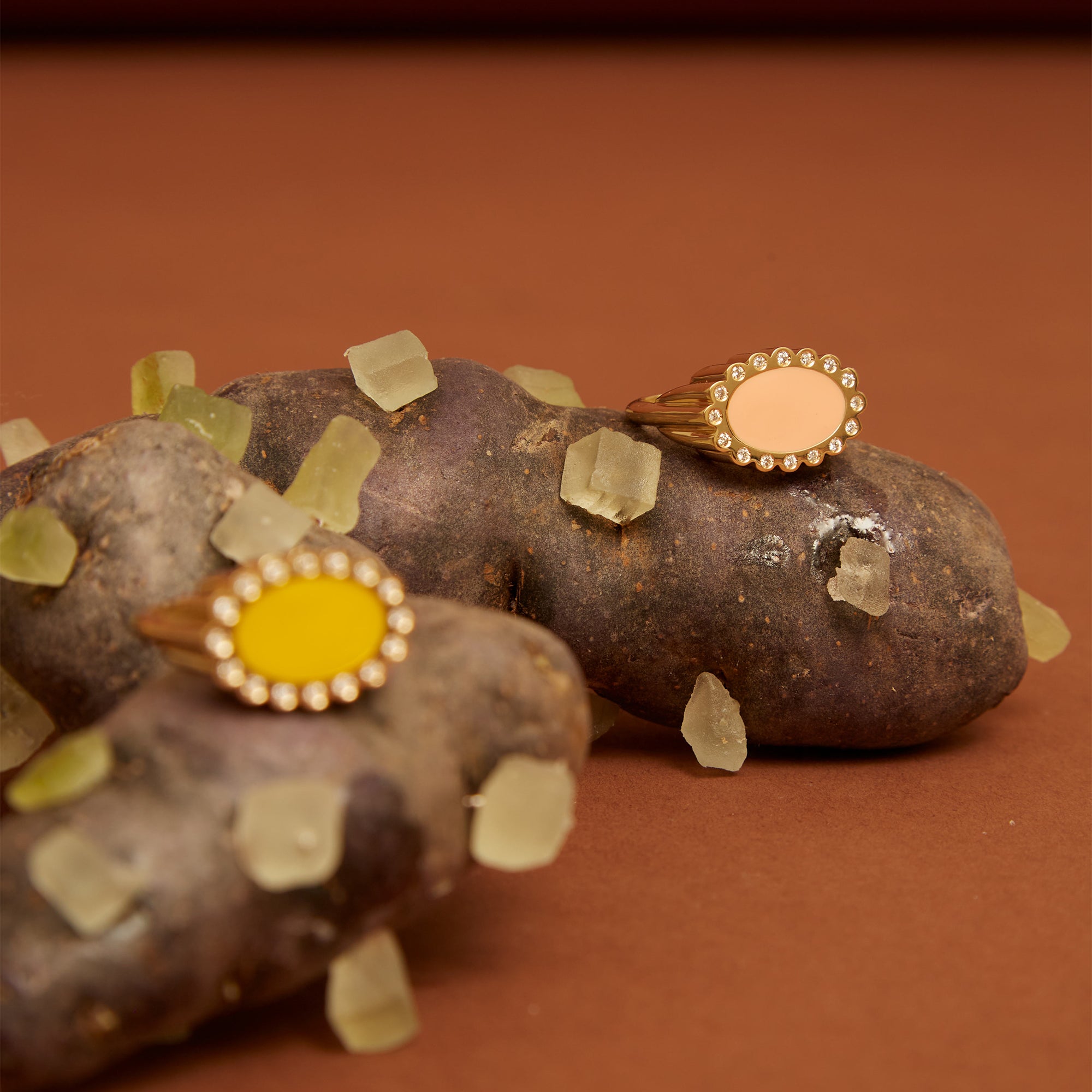 MARGARITA BRILLANTE ROSA ANELLO