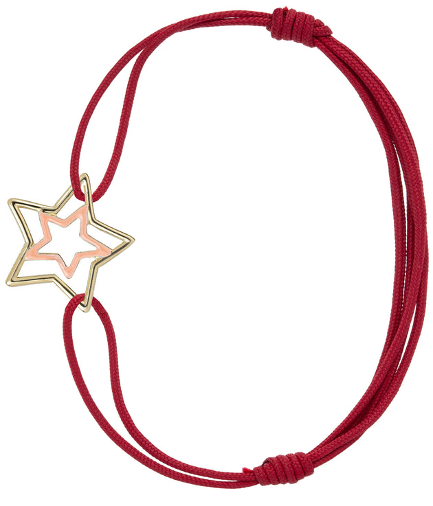 ESTRELLA ENAMEL ROSA BRACCIALE CORDA