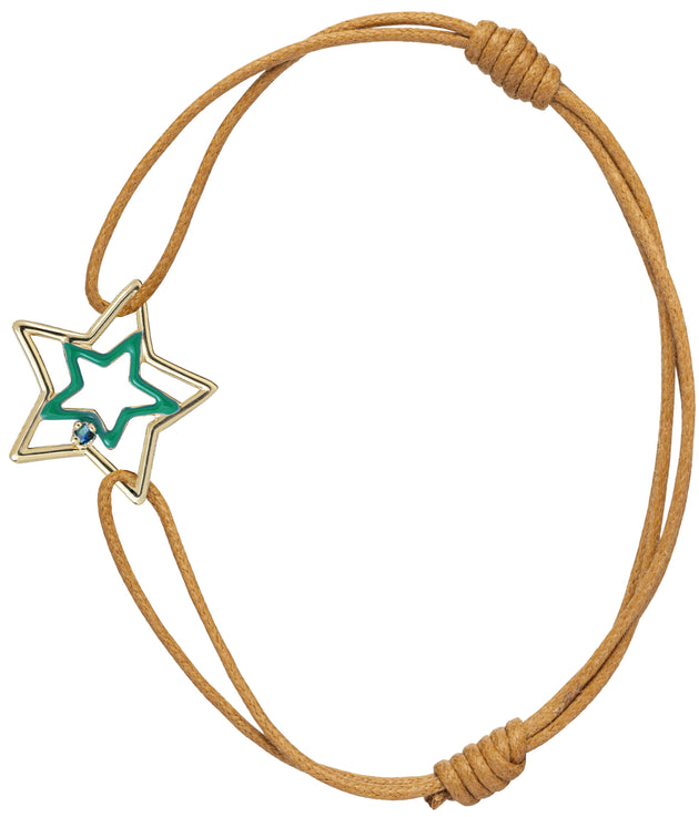 ESTRELLA ENAMEL ZAFIRO AZUL BRACCIALE CORDA