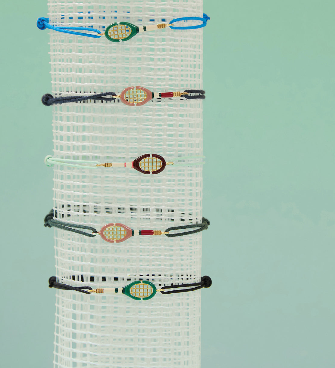 TENNIS BURGUNDY CORD BRACELET