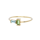 TU Y YO AQUAMARINE + PERIDOT RING