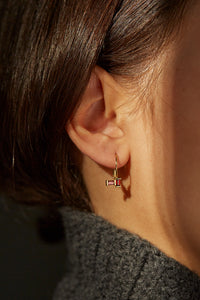 TU Y YO M PINK TOURMALINE + GARNET EARRINGS