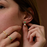 PERLA BAGUETTE CRISOPRASIO ORECCHINI