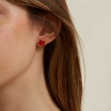MINI CORAZON RED EARRINGS