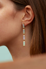 Load image into Gallery viewer, DECO MAXI BAGUETTE OPAL EARRINGS
