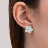 FLOWER OPAL MINT EARRINGS