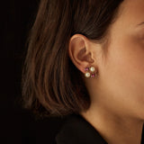 PERLA BAGUETTE RHODONITE EARRINGS