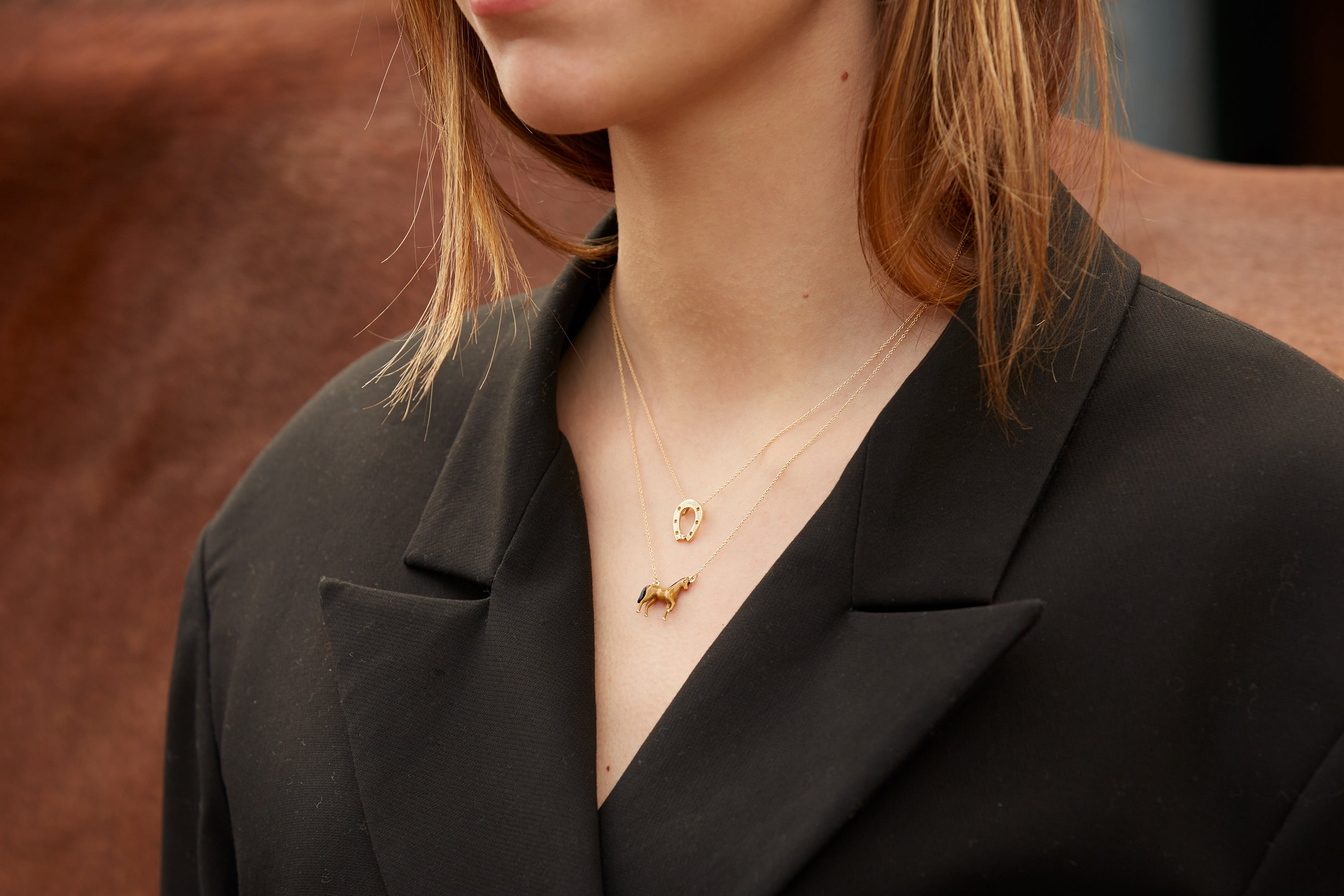 HORSESHOE BRILLANTE COLLANA