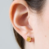 EXAGONAL CITRINE EARRINGS