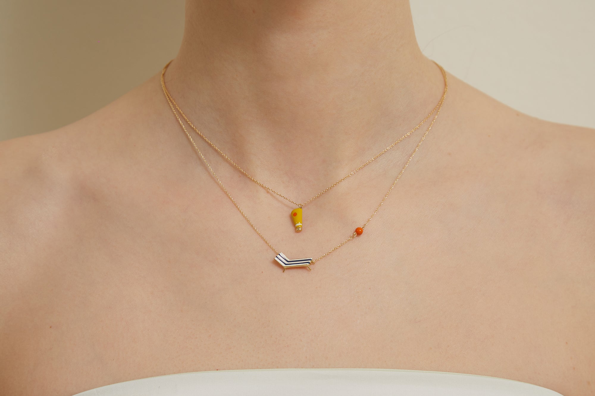ALIITA ネックレス A DECO NECKLACE A DECO OPAL YELLOW NECKLACE – ALIITA