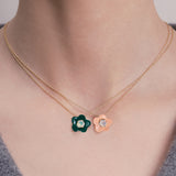 FLOWER OPALE VERDE COLLANA