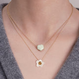 FLOWER CITRINE WHITE NECKLACE
