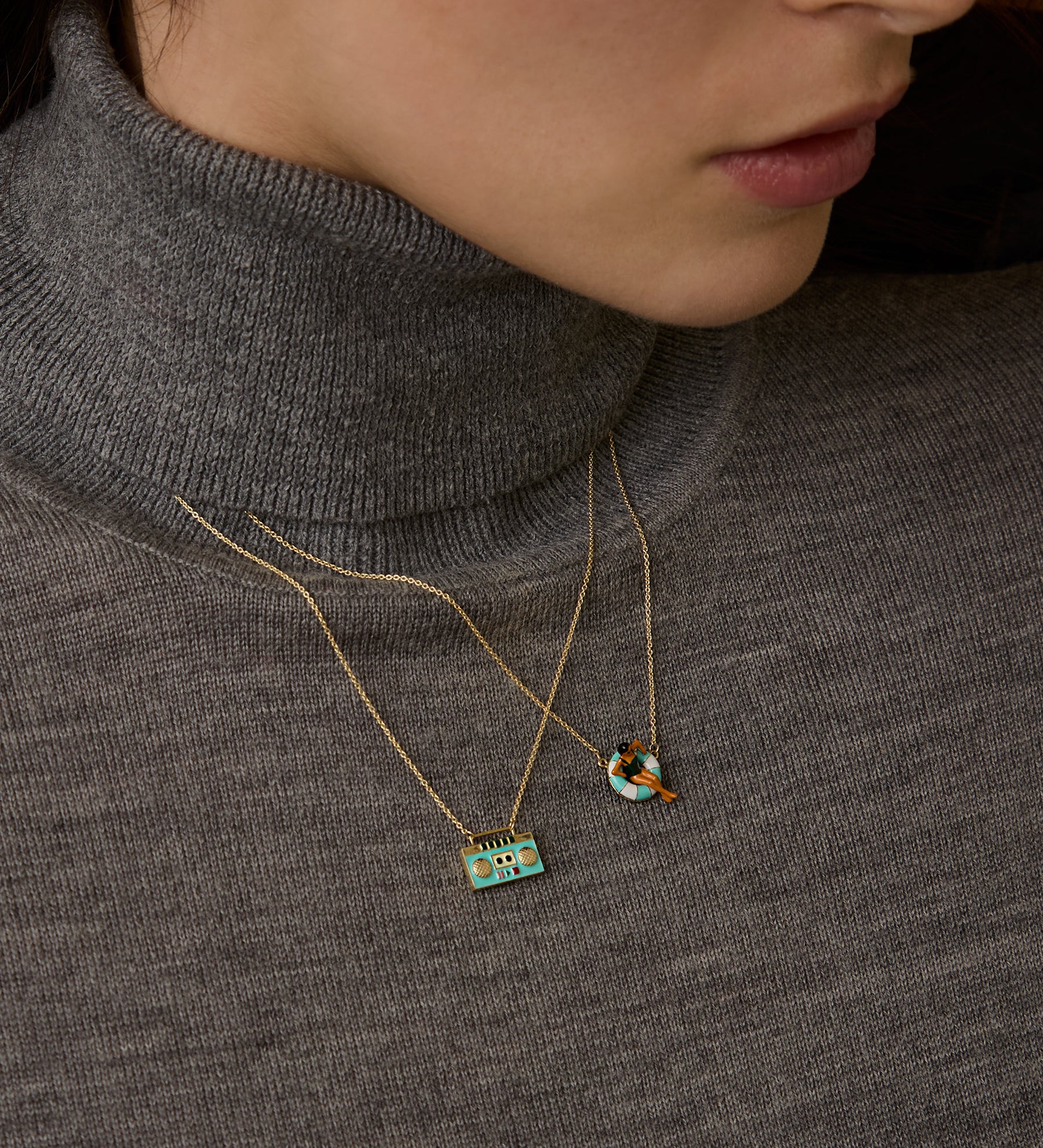 FLOTADORA BLUE AQUA NECKLACE
