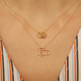 TRENCITO ZAFIRO AZUL NECKLACE
