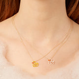 PATITO ENAMEL GIALLO COLLANA