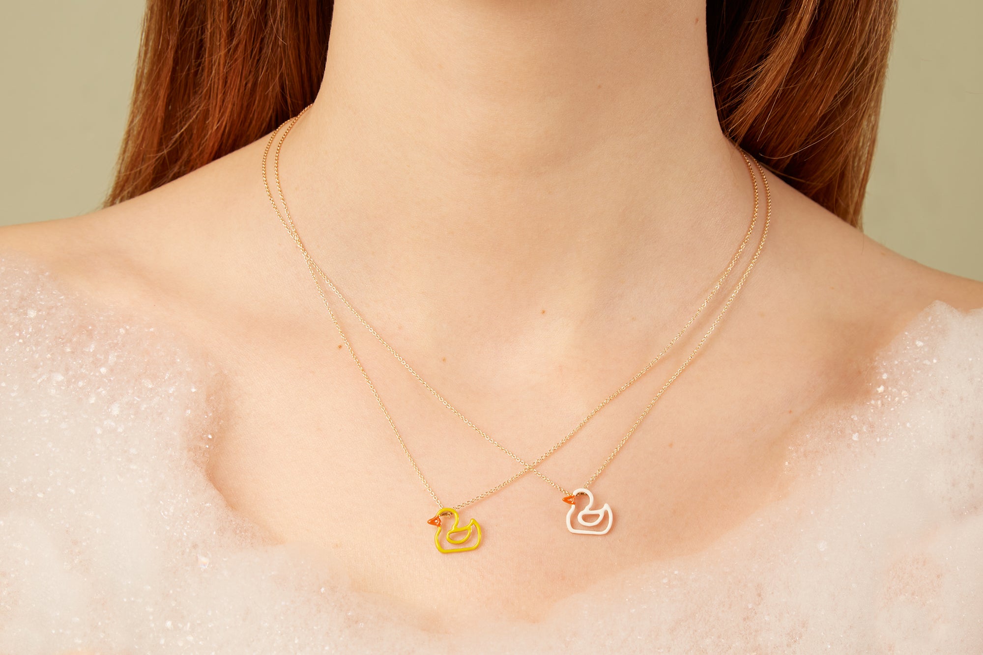 PATITO ENAMEL GIALLO COLLANA