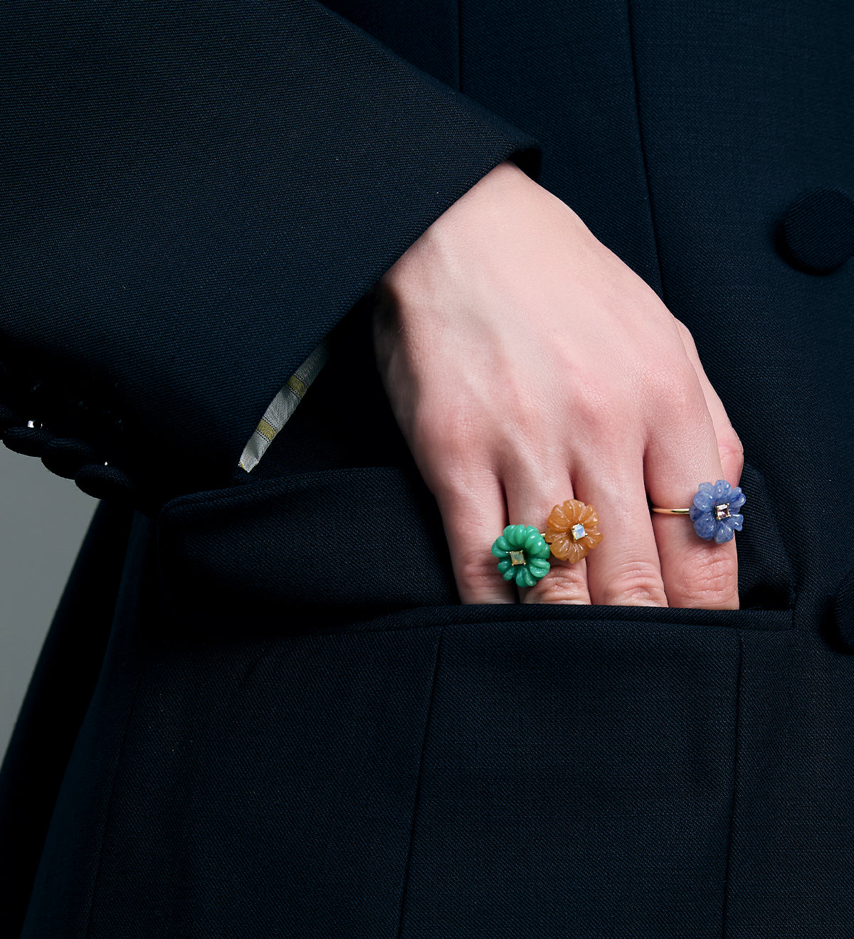 BLOSSOM AVENTURINE BLUE RING