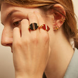 DECO EMPANADA CARNELIAN RING