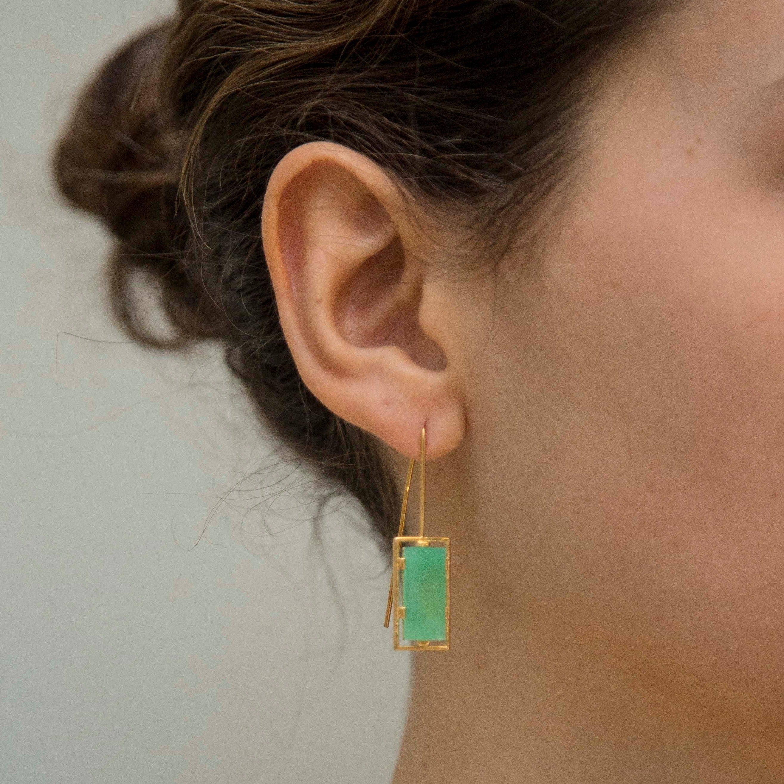 DIASPRO CHRYSOPRASE EARRINGS