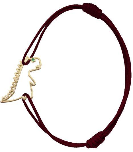 Gold Dino Esmeralda Cord Bracelet - ALIITA