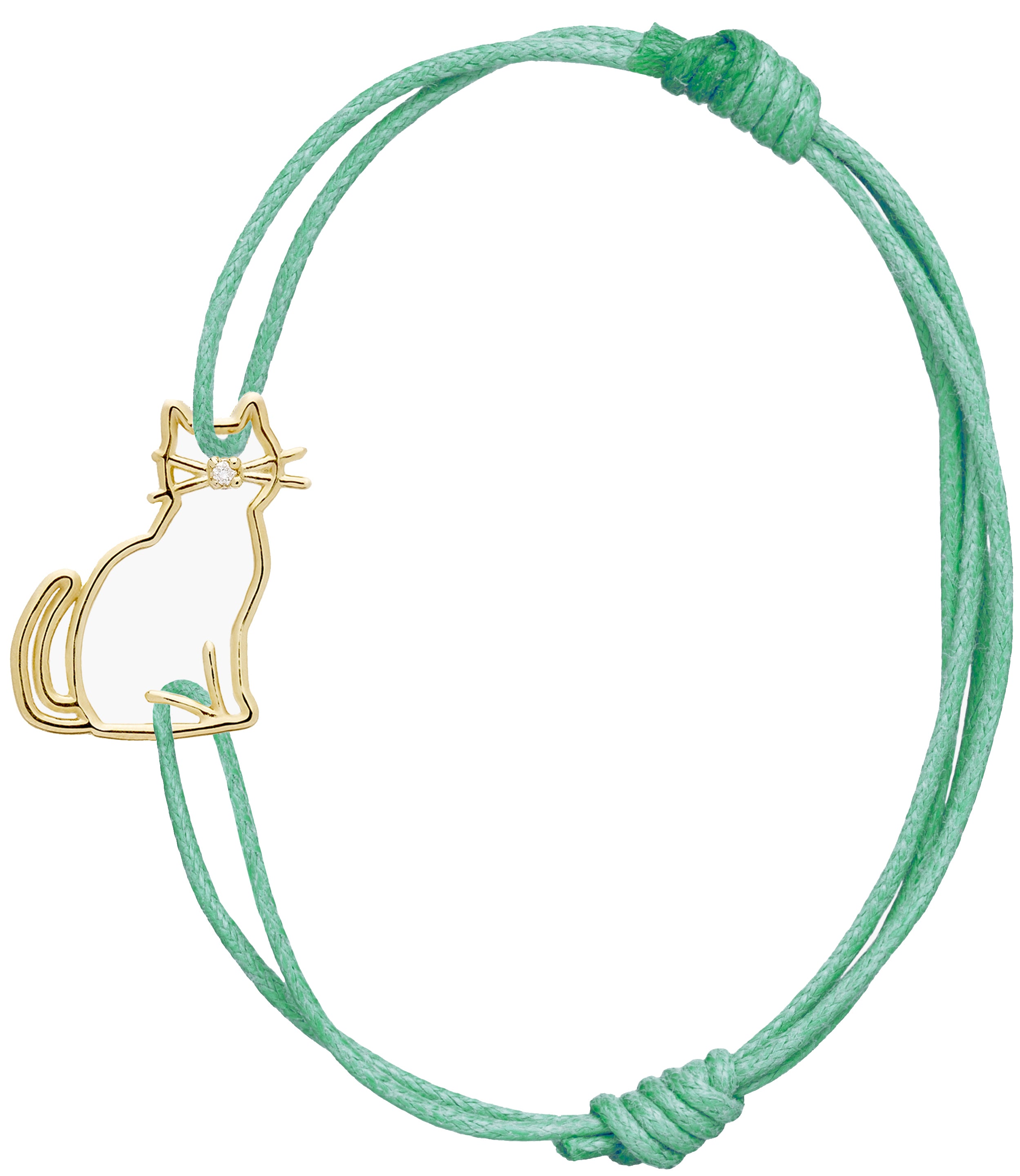 ALIITA ブレスレット MIAU BRILLANTE CAT CORD BRACELET Gold Miau Brillante Cord Bracelet - ALIITA
