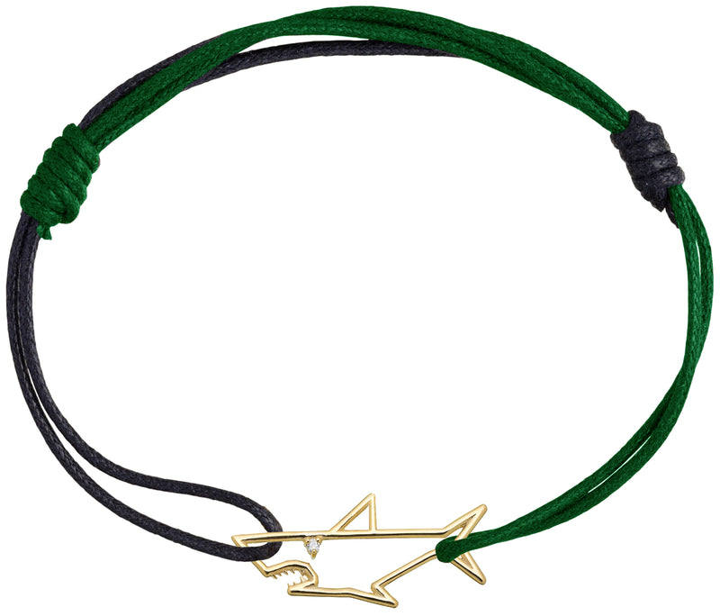 Gold Tiburon Zafiro Azul Cord Bracelet - ALIITA