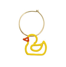 Load image into Gallery viewer, PATITO ENAMEL YELLOW EARRING CIRCLE
