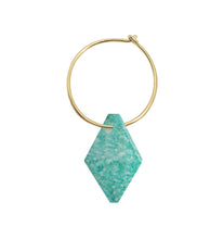Load image into Gallery viewer, ROMBO AMAZONITE EARRING CIRCLE
