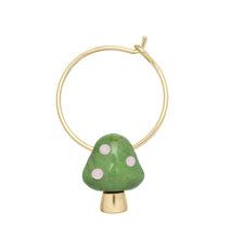 Load image into Gallery viewer, L&#39;AMANITA GREEN + WHITE EARRING CIRCLE
