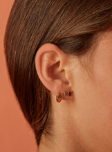 Load image into Gallery viewer, TU Y YO AQUAMARINE + GARNET EARRING

