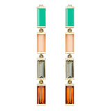 DECO MAXI BAGUETTE MULTICOLOR EARRINGS