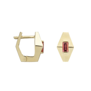 DECO ROMBO P MINI PINK TOURMALINE EARRINGS
