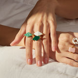 DECO ROMBO AMAZZONITE ANELLO