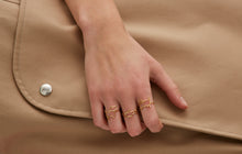 Carica l&#39;immagine nel visualizzatore di Gallery, Hand wearing gold rings shaped like cat, dog, shark
