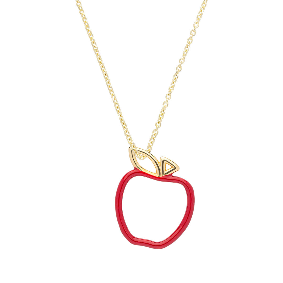 Betsey Johnson Red Apple Pendant Necklace | Hawthorn Mall