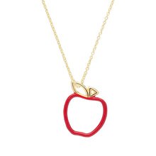 Load image into Gallery viewer, MANZANA ENAMEL RED NECKLACE
