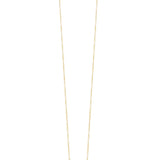 Yellow gold chain necklace with ring clasp long