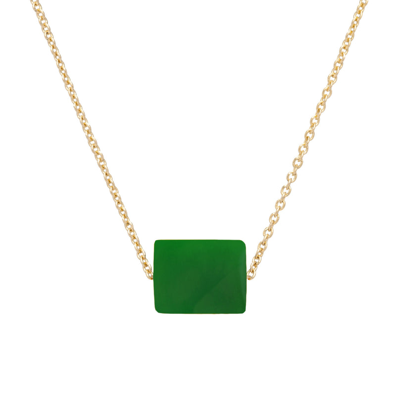 DECO CILINDRO AGATA VERDE COLLANA