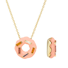 Load image into Gallery viewer, DONUT ICE GLAZED SPRINKLES PINK NECKLACE
