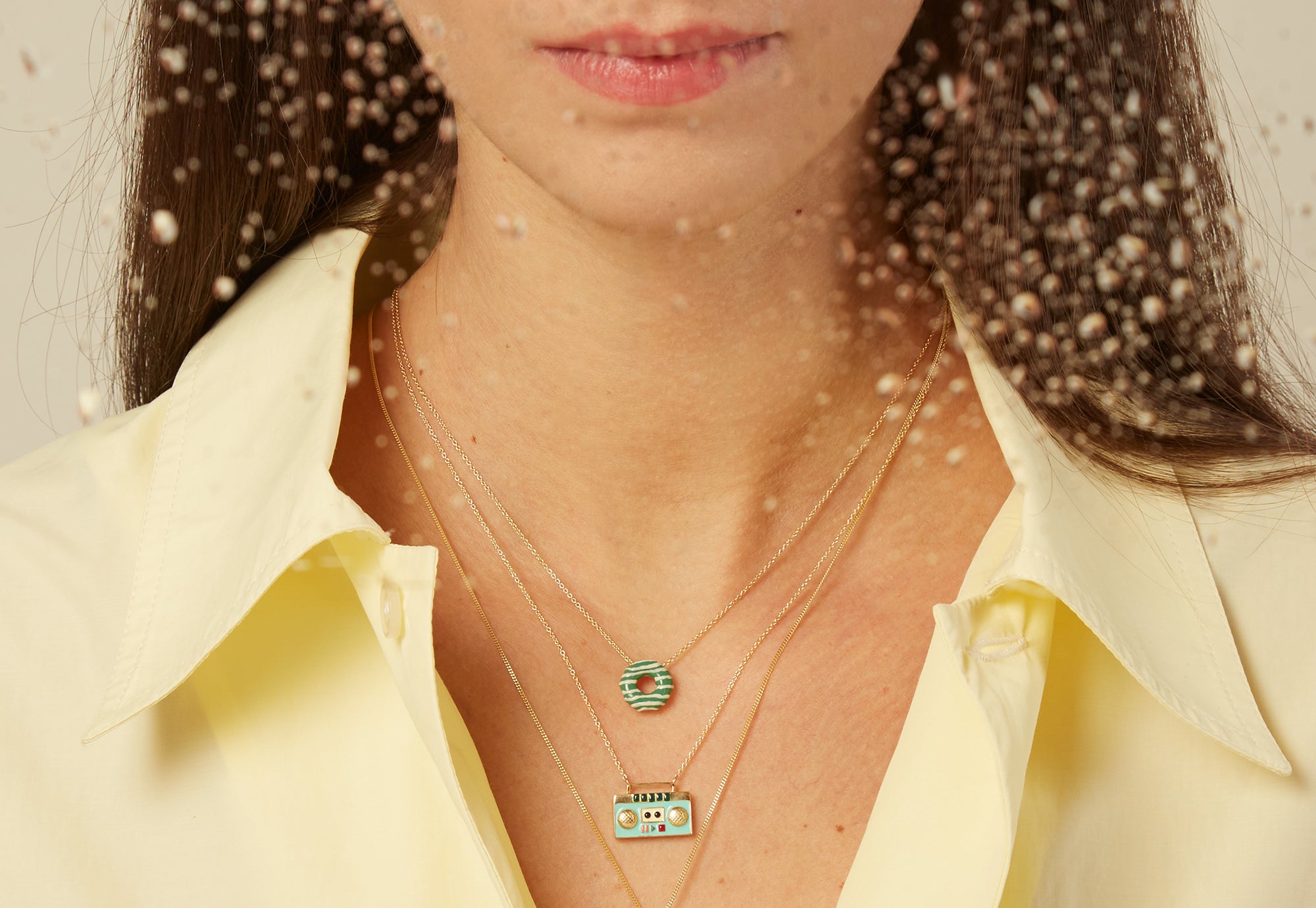 DONUT PISTACHIO FILLED COLLANA