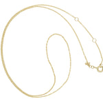 Yellow gold chain necklace with ring clasp