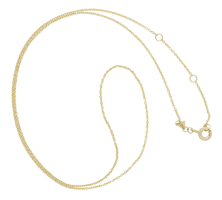 Yellow gold chain necklace with ring clasp