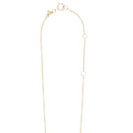 Gold rolo chain ring clasp detail