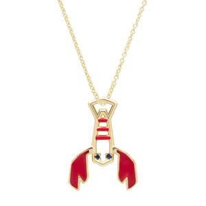 LANGOSTA ENAMEL ZAFIRO AZUL NECKLACE