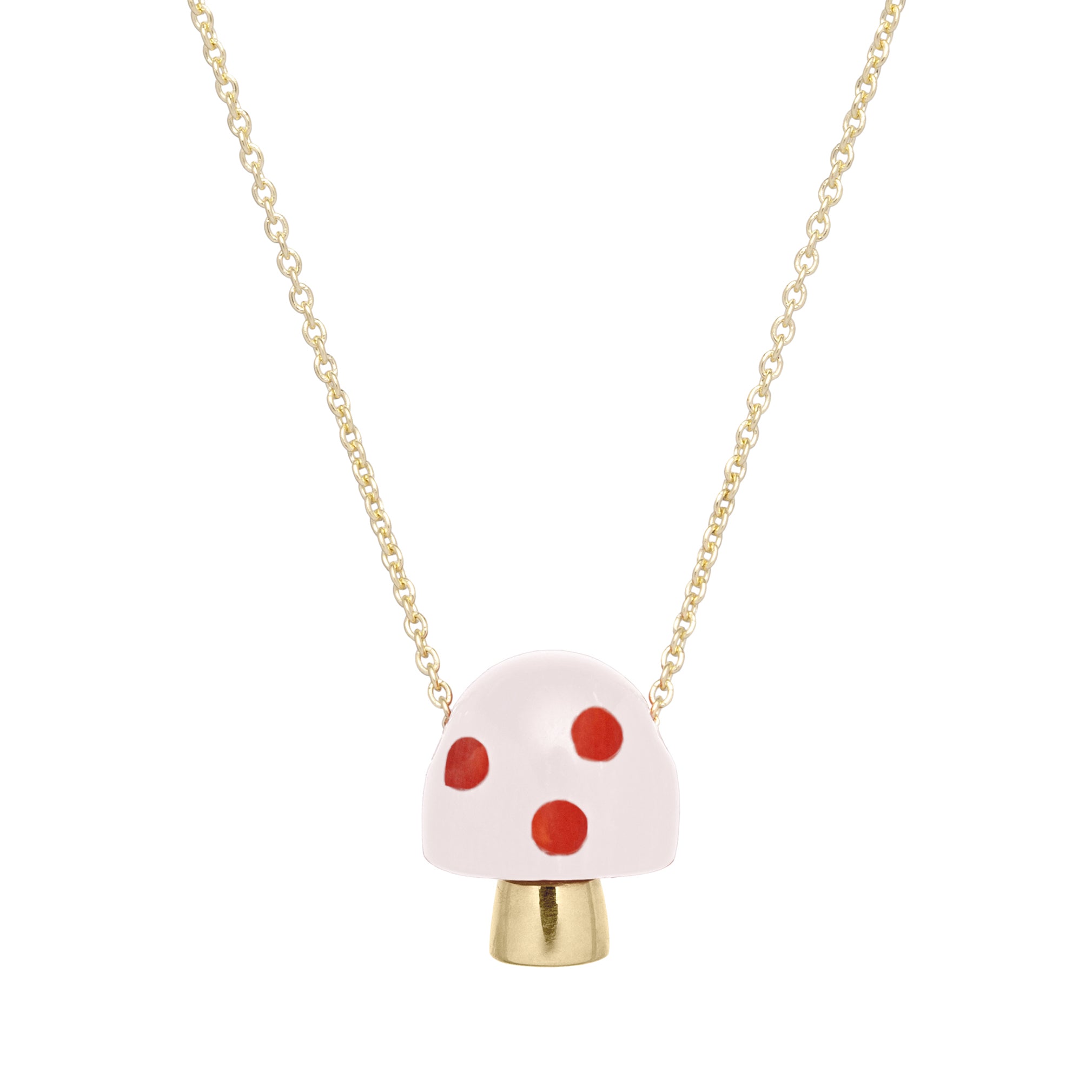 Buy 14k Solid Gold Mushroom Pendant on 18 Solid Gold Chain. Online in India  - Etsy