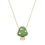 L'AMANITA GREEN + WHITE NECKLACE