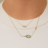 TENNIS PELOTA PISTACHIO GREEN NECKLACE