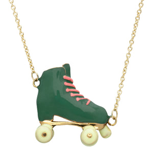 ROLLER GREEN + YELLOW NECKLACE