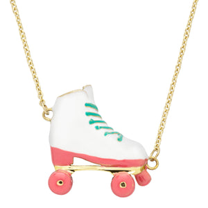 ROLLER WHITE + PINK NECKLACE